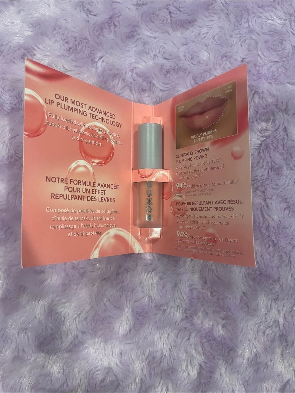 BUXOM Plump Shot Sheer Tint - Coral Pink Sample